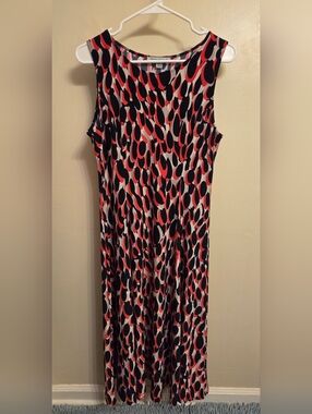 Danny & Nicole Dress Geometric Abstract Print Sleeveless Fit & Flare Workwear 8